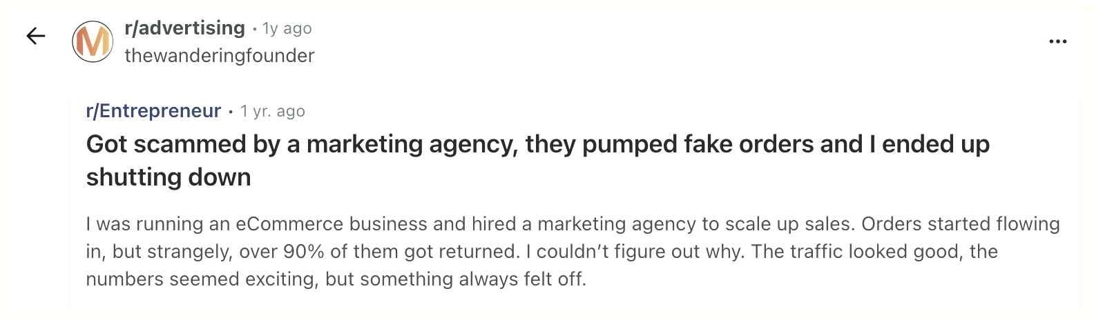 Got scammed by a marketing agency